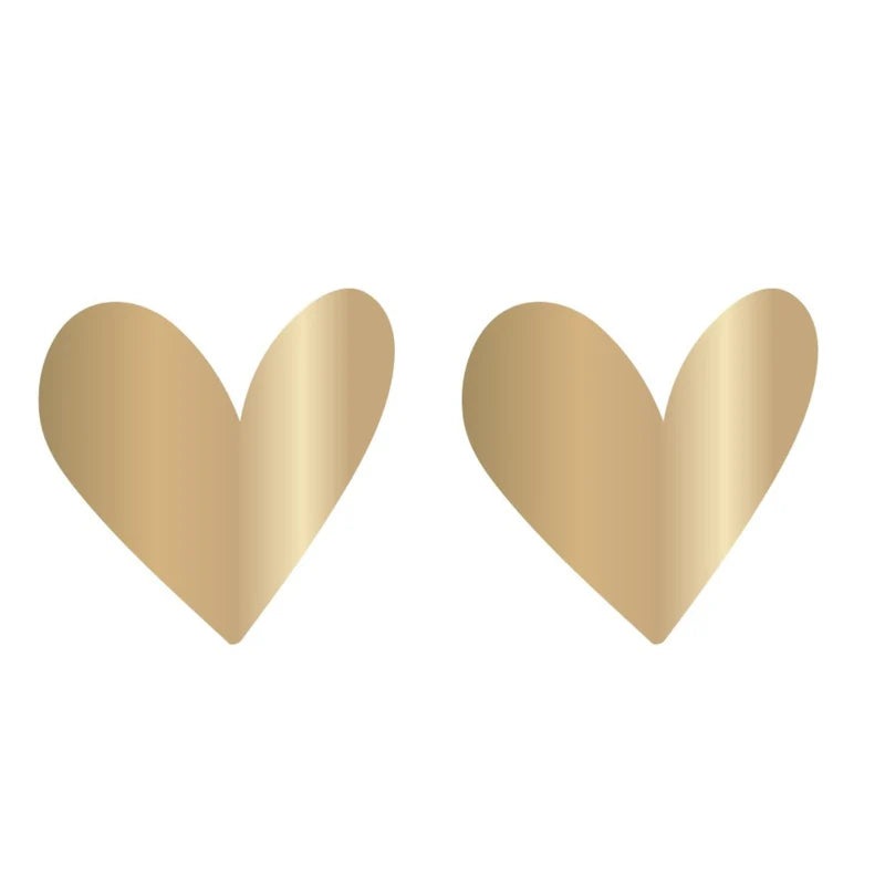 Stickers hartje goud - 5,5cm 6 stuks