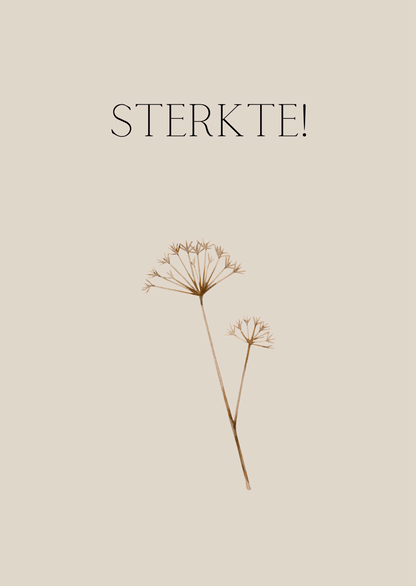 Kaart sterkte droogbloem