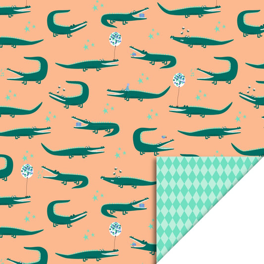 Cadeaupapier krokodillen 70cm