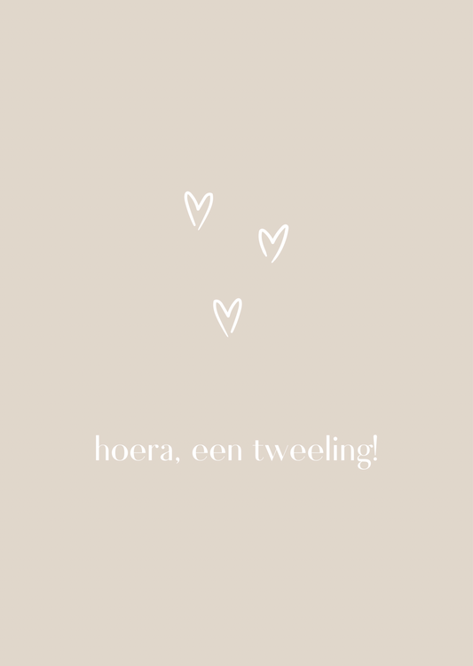 Kaart hoera, een tweeling