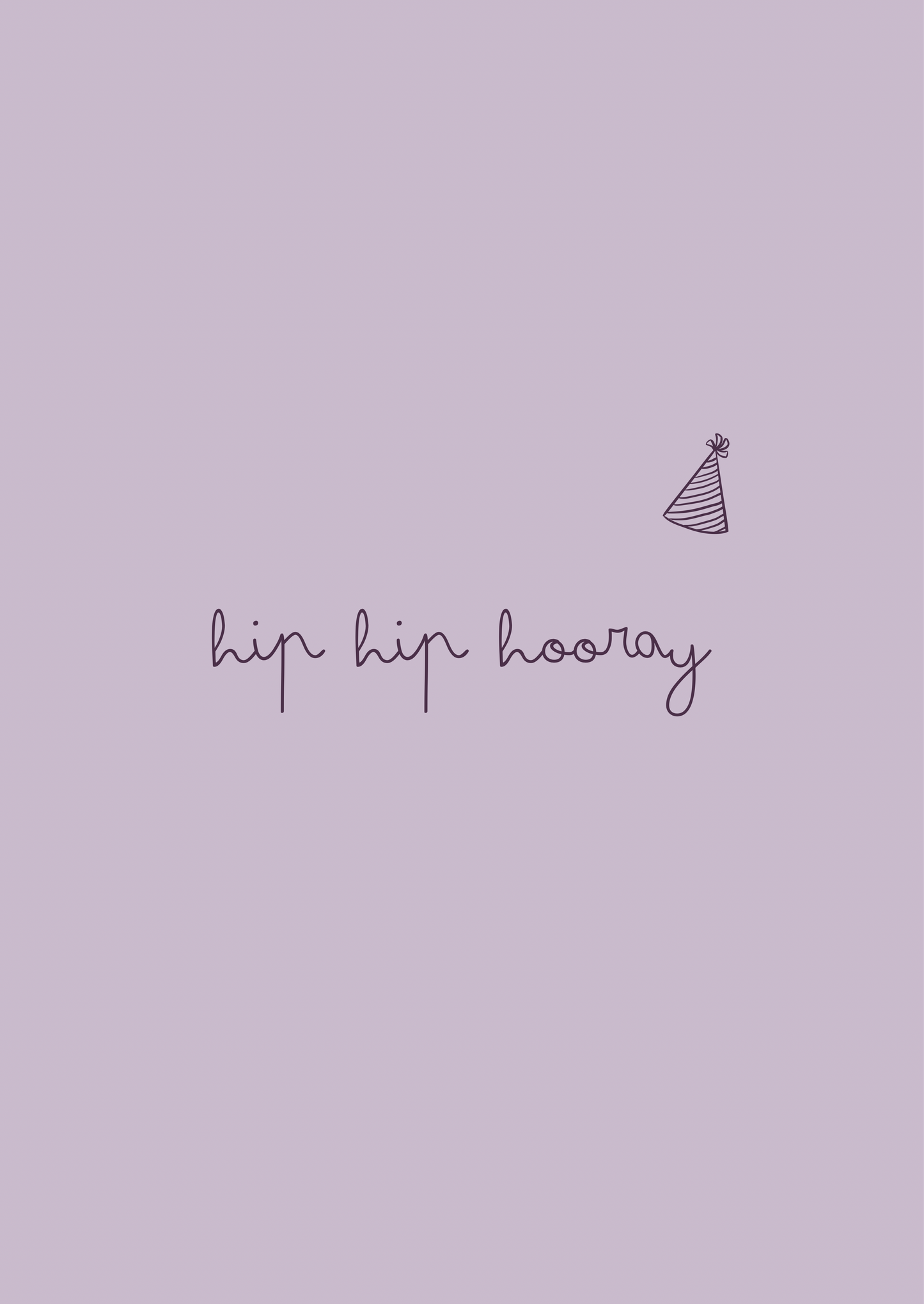 Kaart hip hip hooray lila