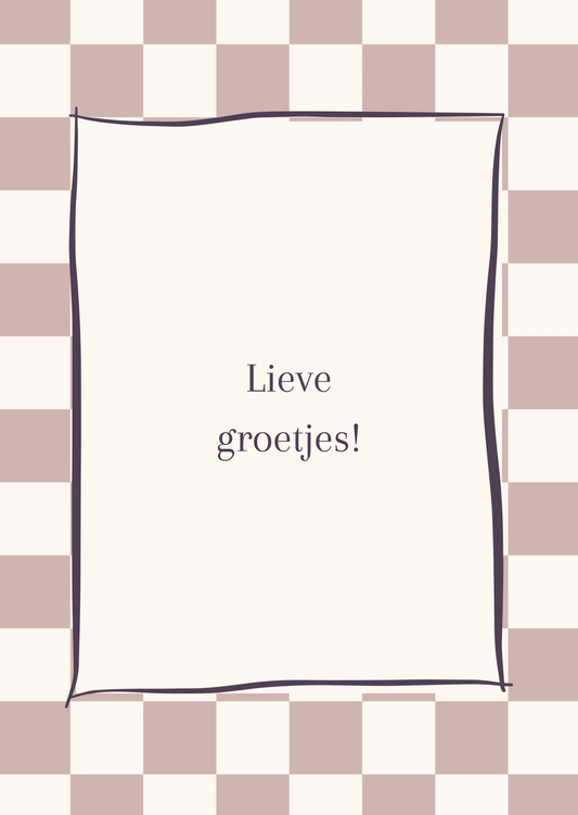 Mini kaart lieve groetjes