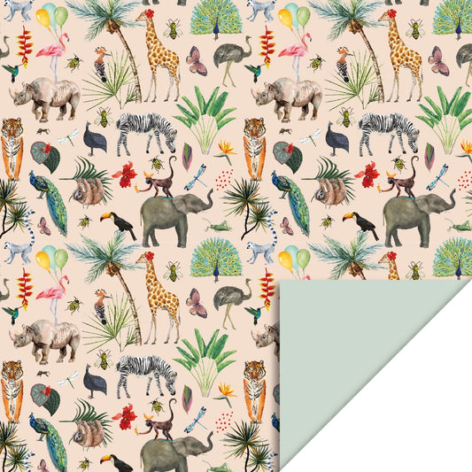 Cadeaupapier jungle beige 70cm