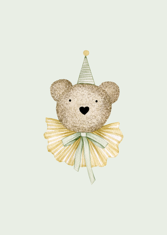 Kaart beer mintgroen