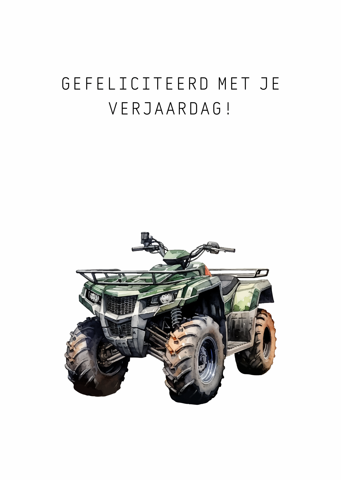 Kaart gefeliciteerd truck