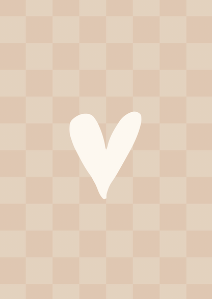 Kaart hartje ruitjes