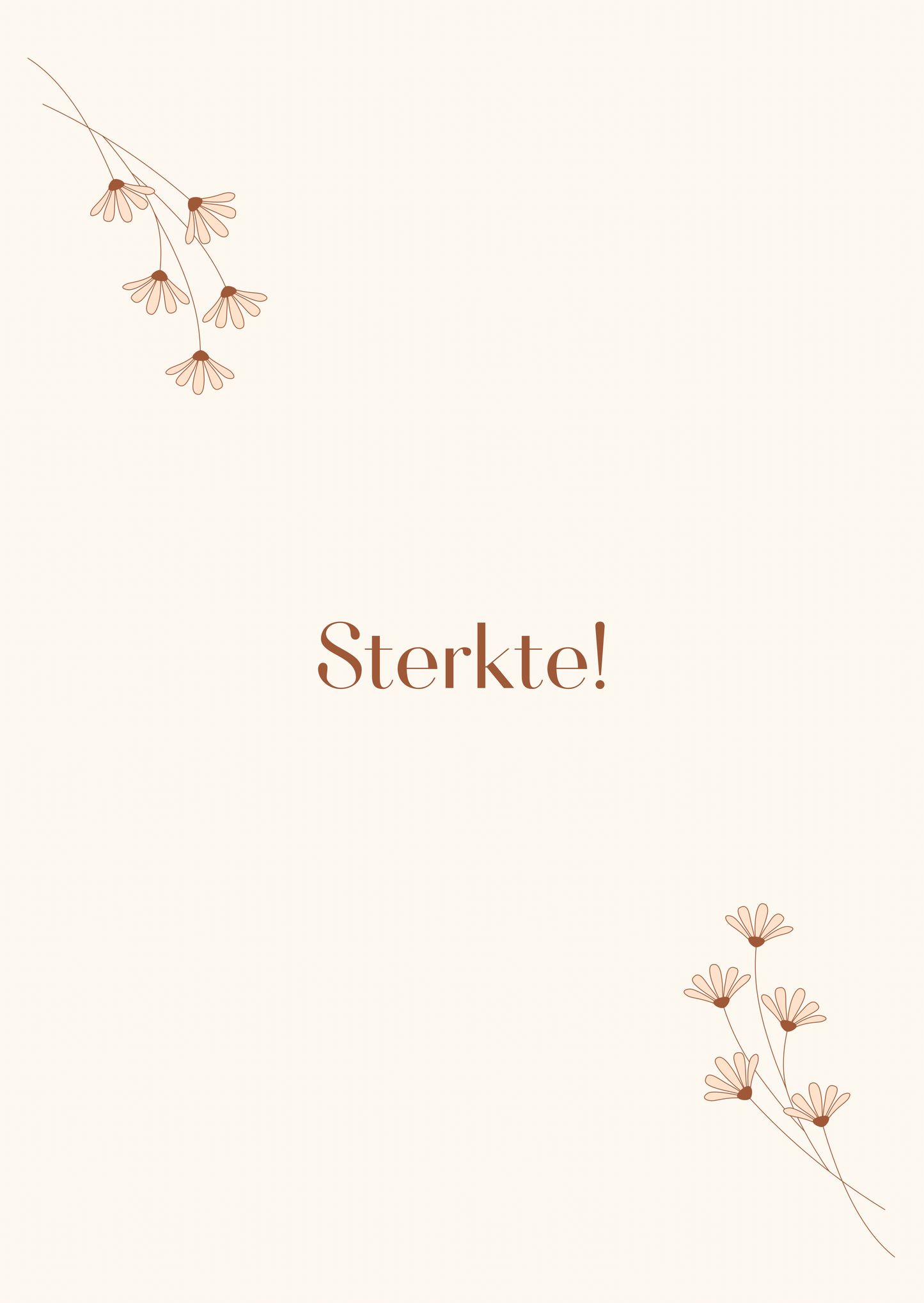 Kaart sterkte roze bloemetjes