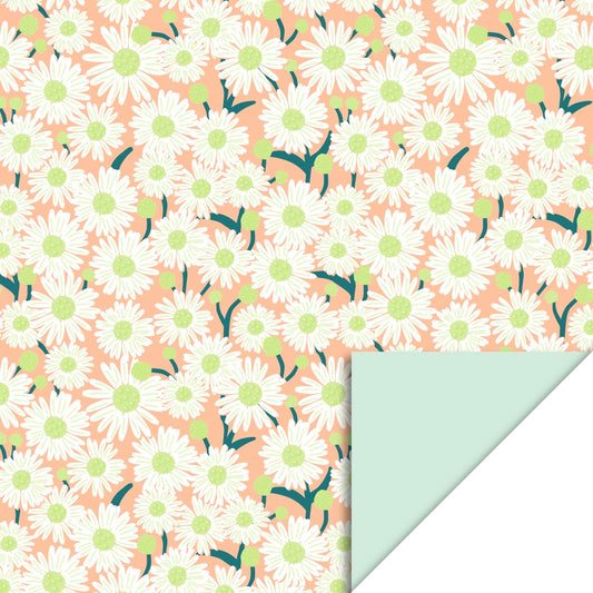 Cadeaupapier bloemetjes 70cm