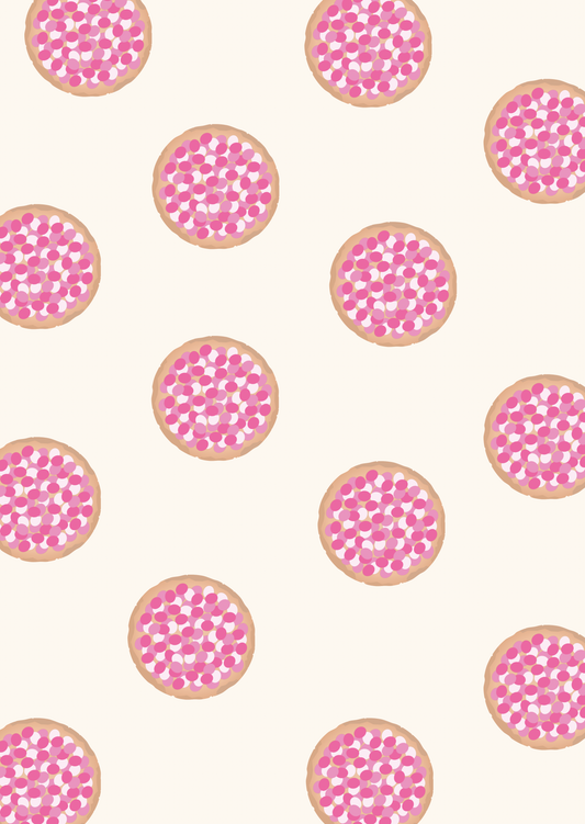 Kaart beschuit met muisjes roze