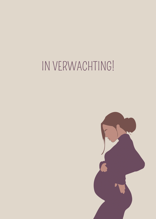 Kaart in verwachting vrouw