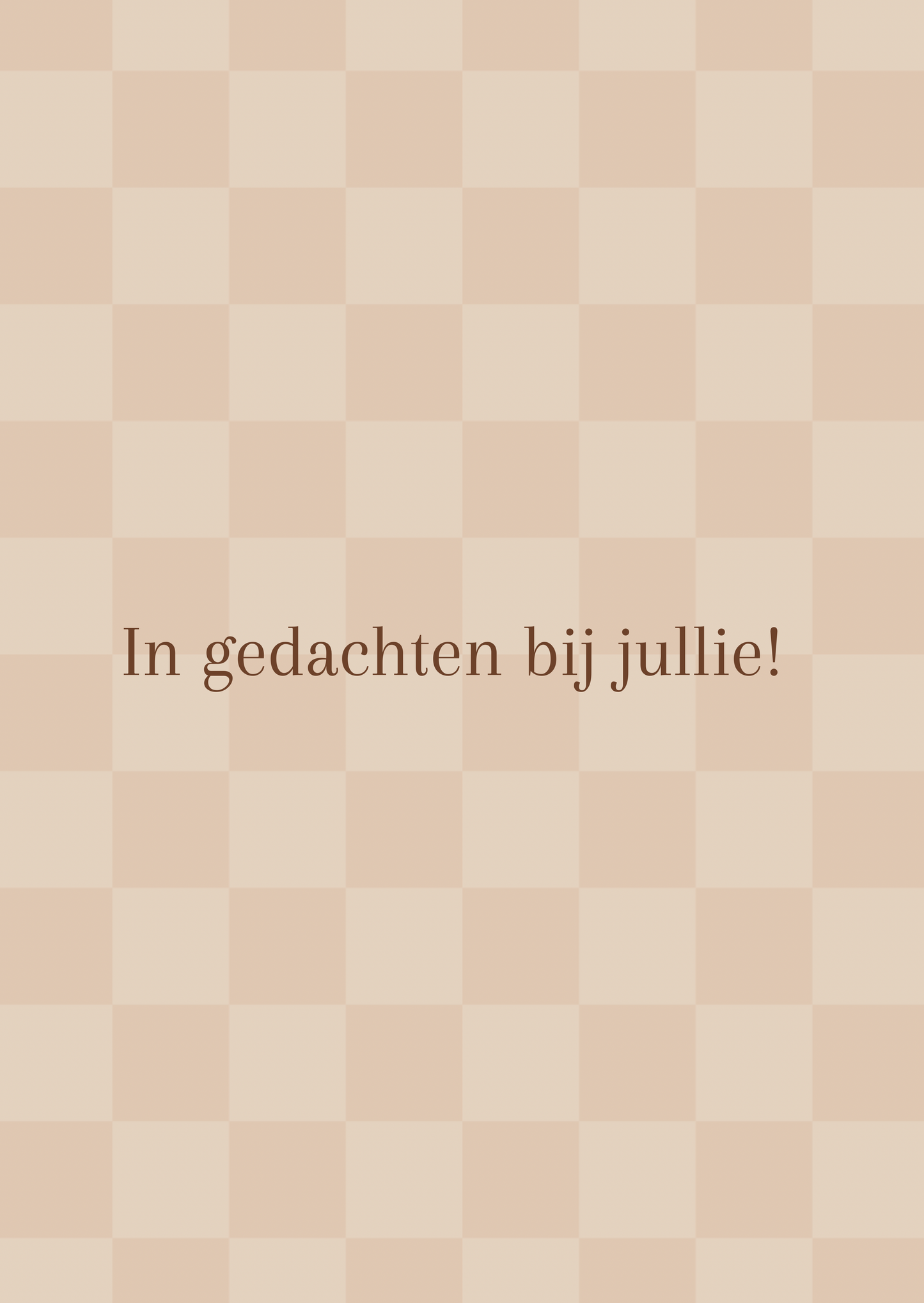 Kaart in gedachten bij jullie ruitjes