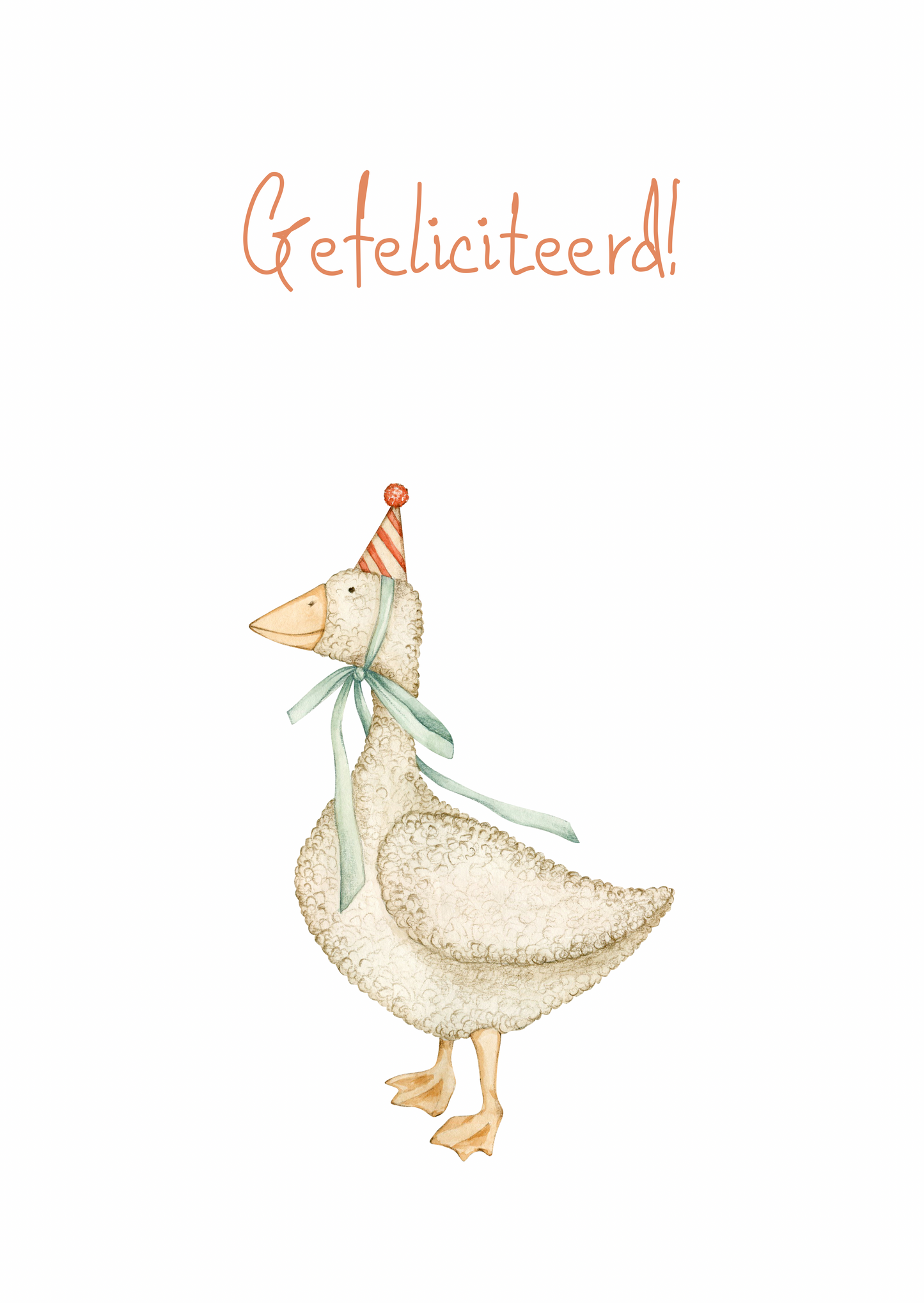 Kaart gefeliciteerd gans