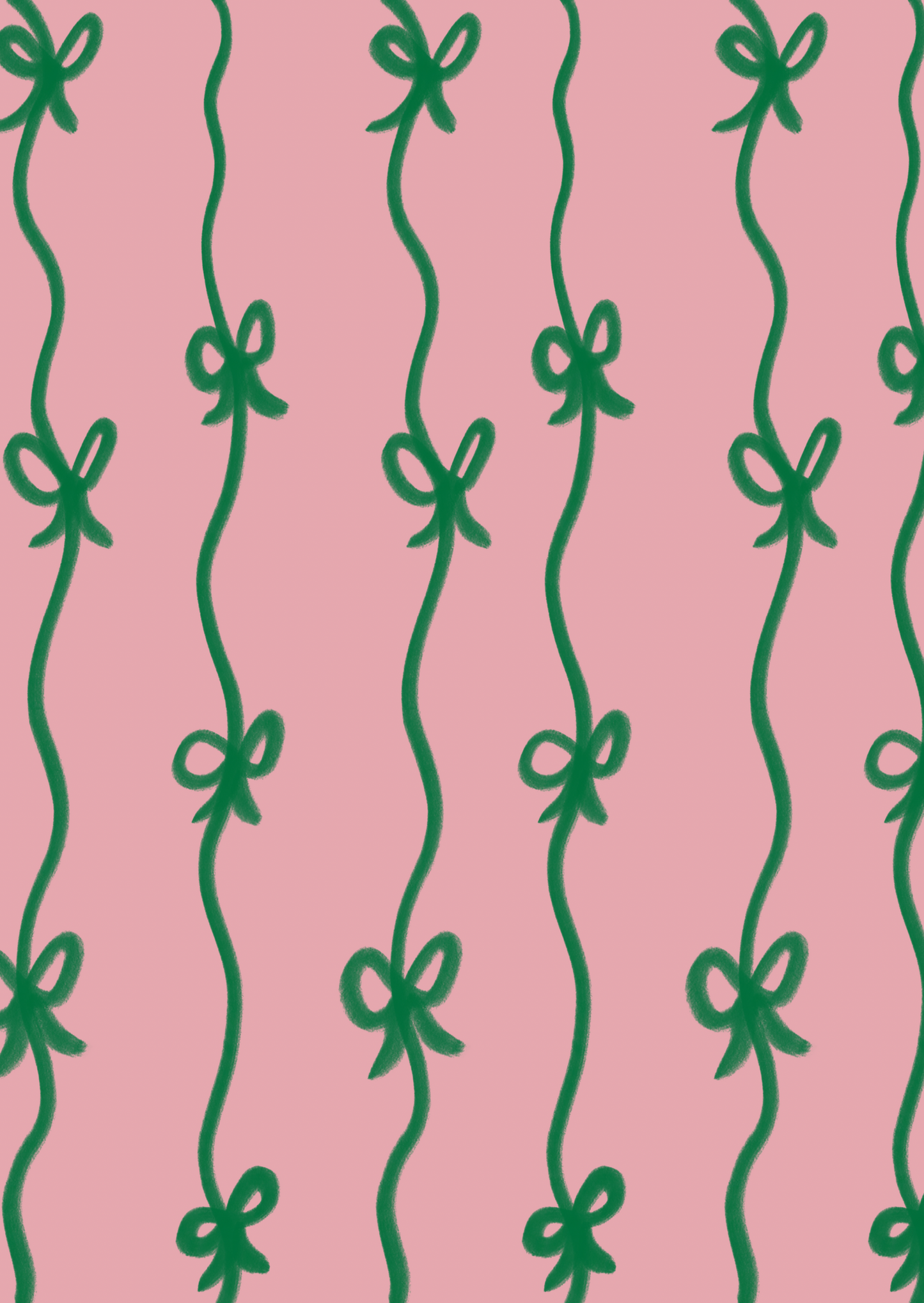 Kaart strikjes roze-groen