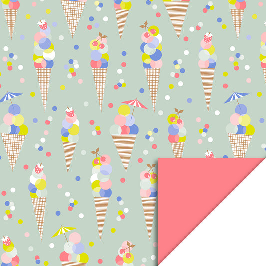 Cadeaupapier ijsjes 30cm