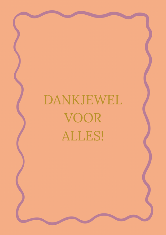 Kaart dankjewel voor alles