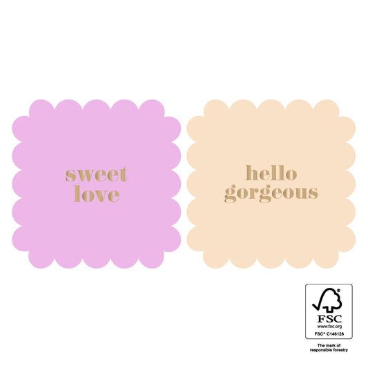 Stickers sweet love - 5,5cm 6 stuks