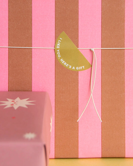 Stickers I like you here’s a gift - 5cm 6 stuks