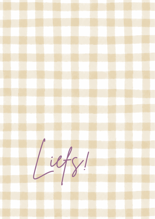 Kaart liefs groene ruitjes